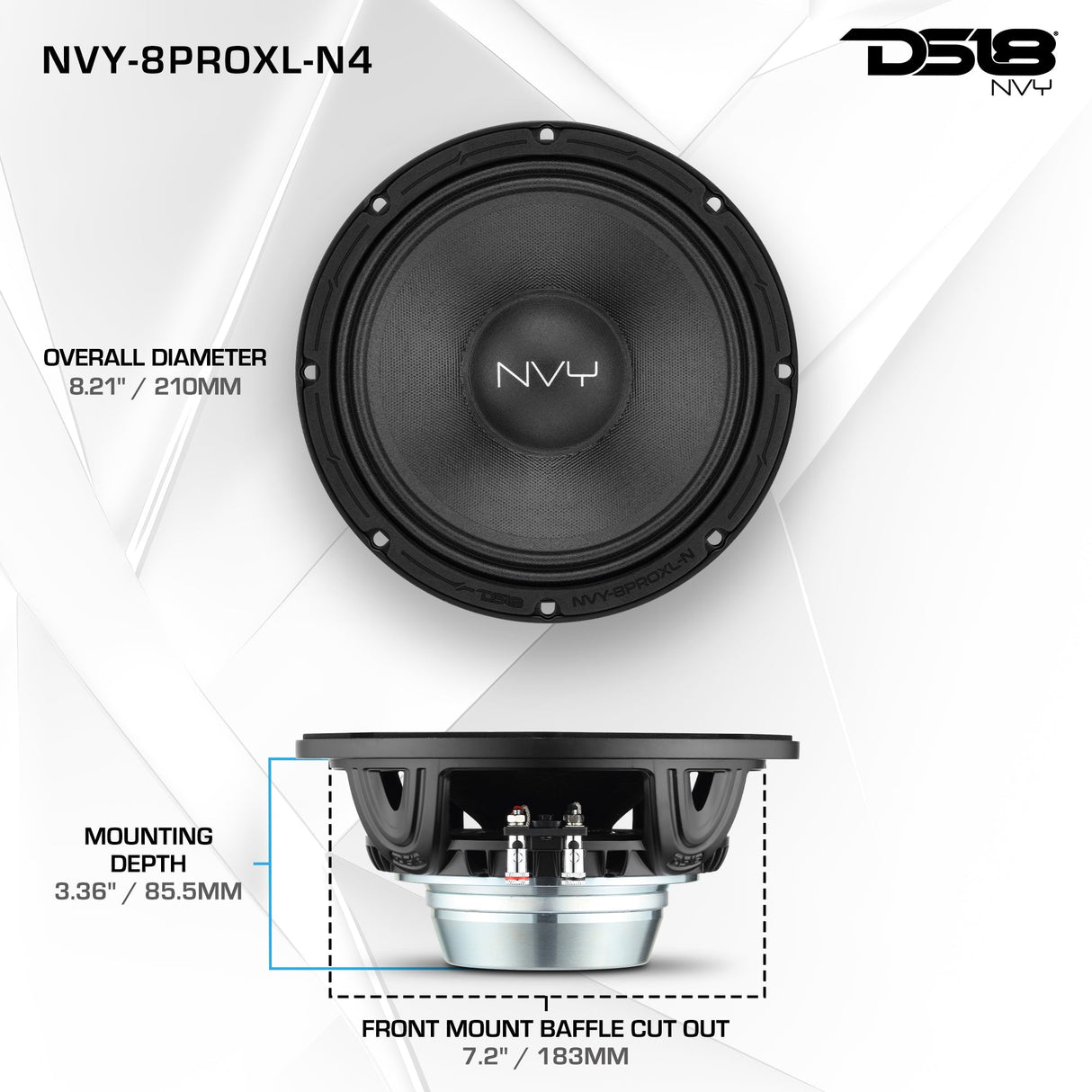 8” Neodymium Midrange Loudspeaker | 400W RMS 4-Ohm