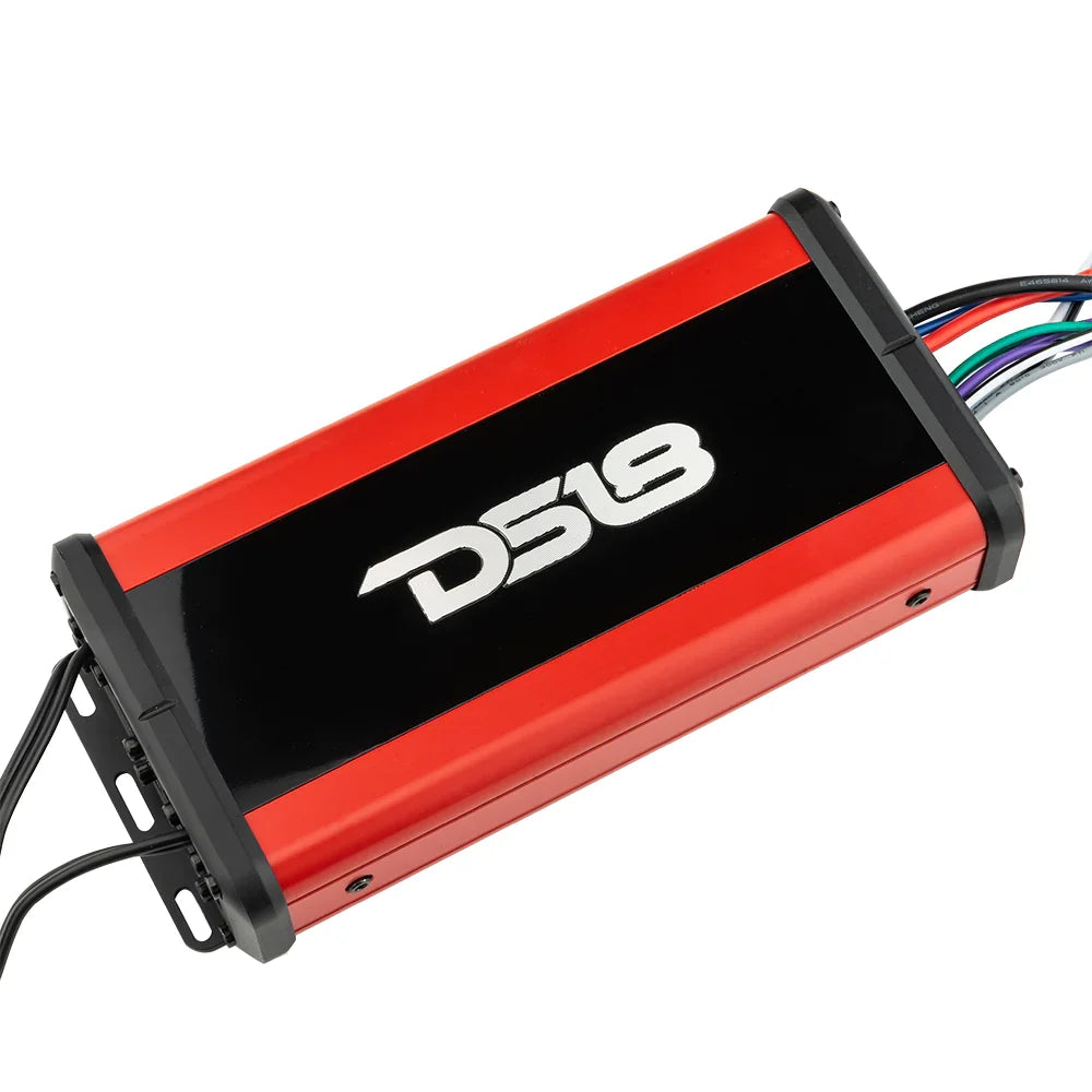 DS18 NXL-N4 NXL 4-Channel Full-Range Class D IP67 Marine and Powersports NANO Amplifier 4 x 100 Watts Rms @ 4-Ohm 1800 Watts Peak DS18