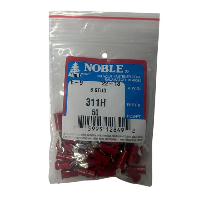 Noble Terminal Spade Vinyl #6 – 22-18GA (50-Pack) #311H Noble