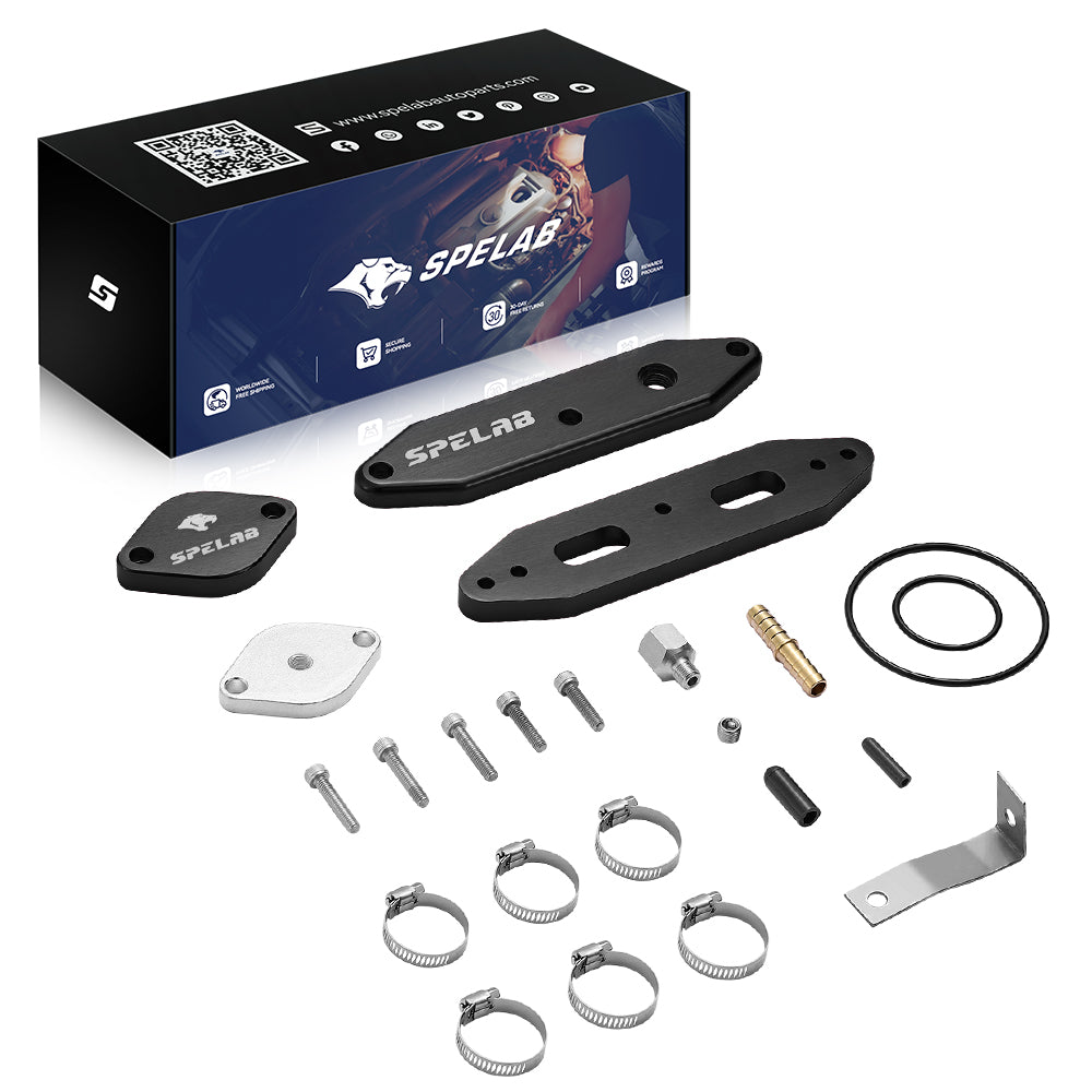 SPELAB 2011-2025 Ford 6.7L Powerstroke Diesel EGR Delete Kit w/Coolant Bypass Black