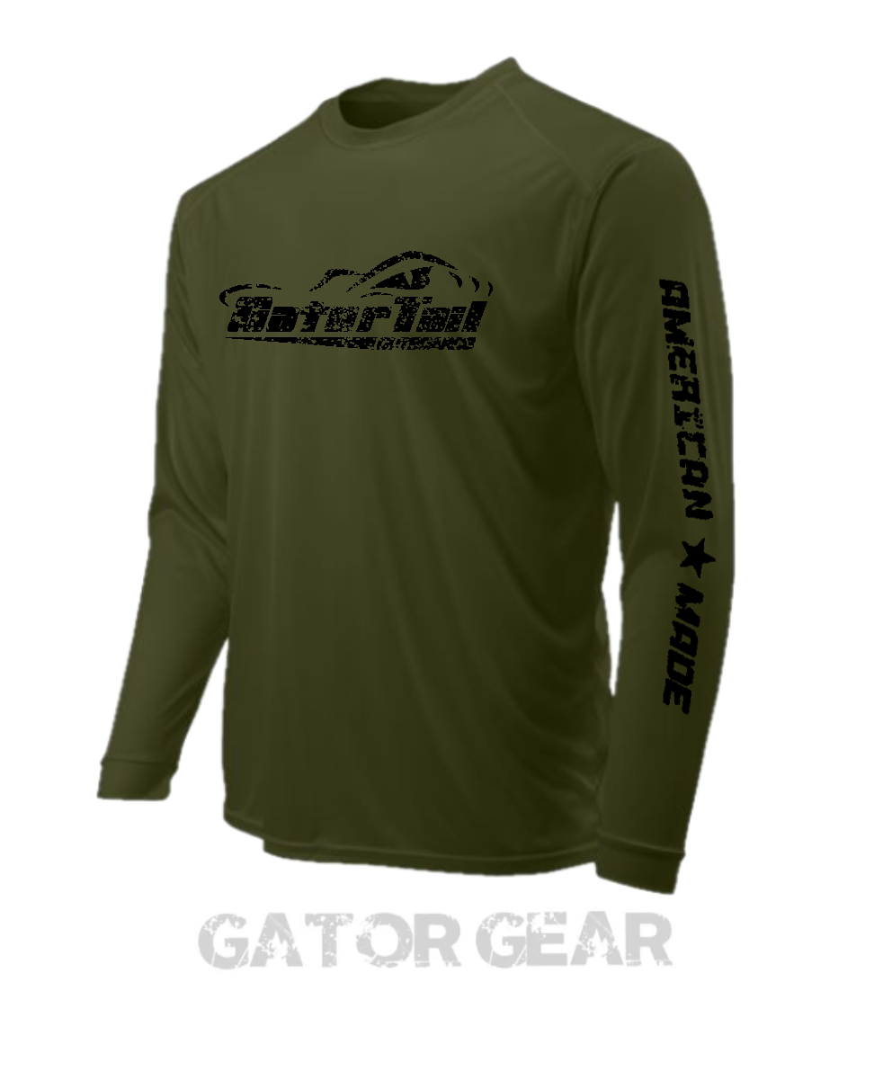 Olive Gatortail Long Sleeve Dri-Fit Gatortail