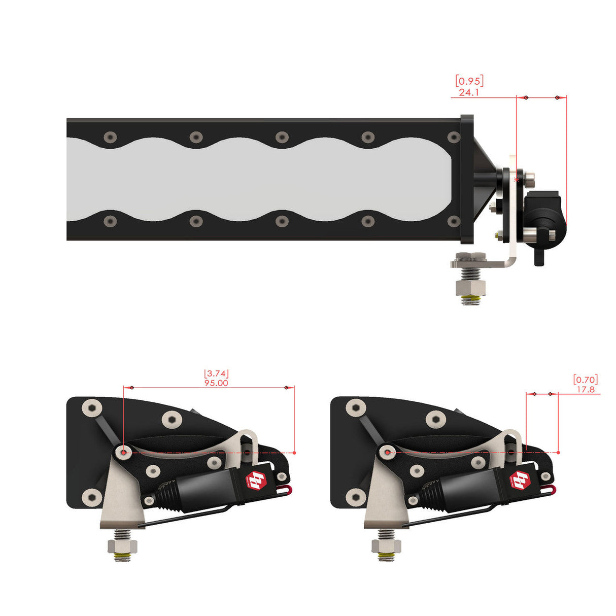 Reflex Light Actuator Kit - OnX6+ Light Bar - Universal Baja Designs