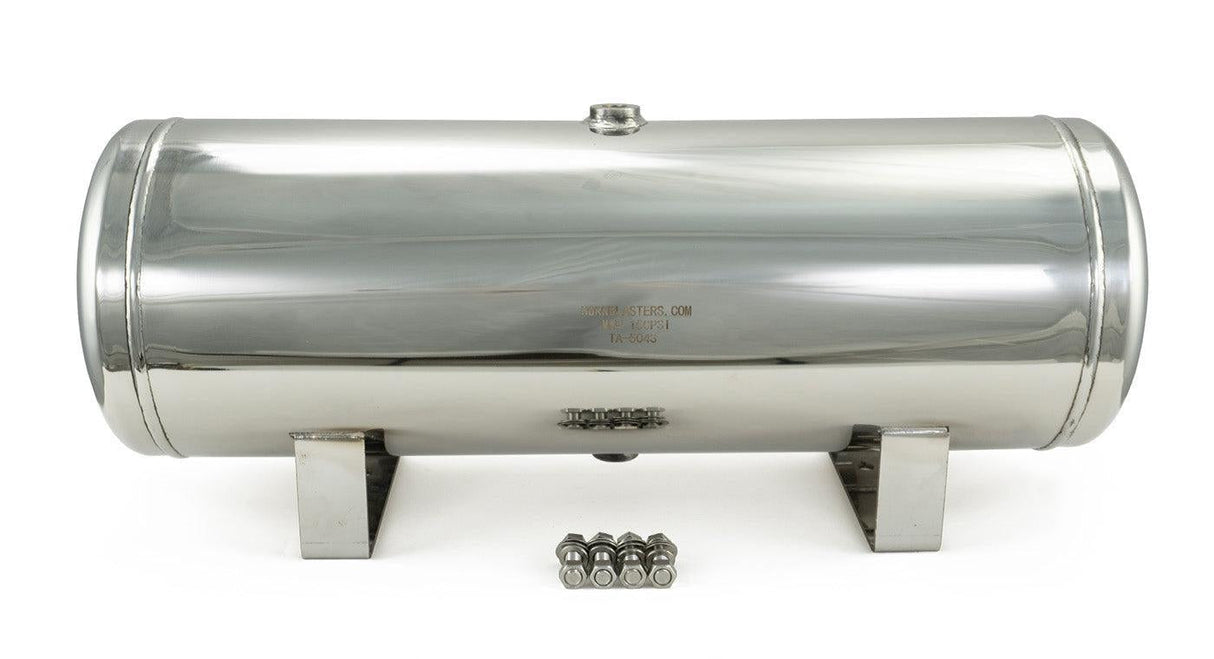 Open Box 5 Gallon Stainless Steel 6 Port Air Tank HornBlasters