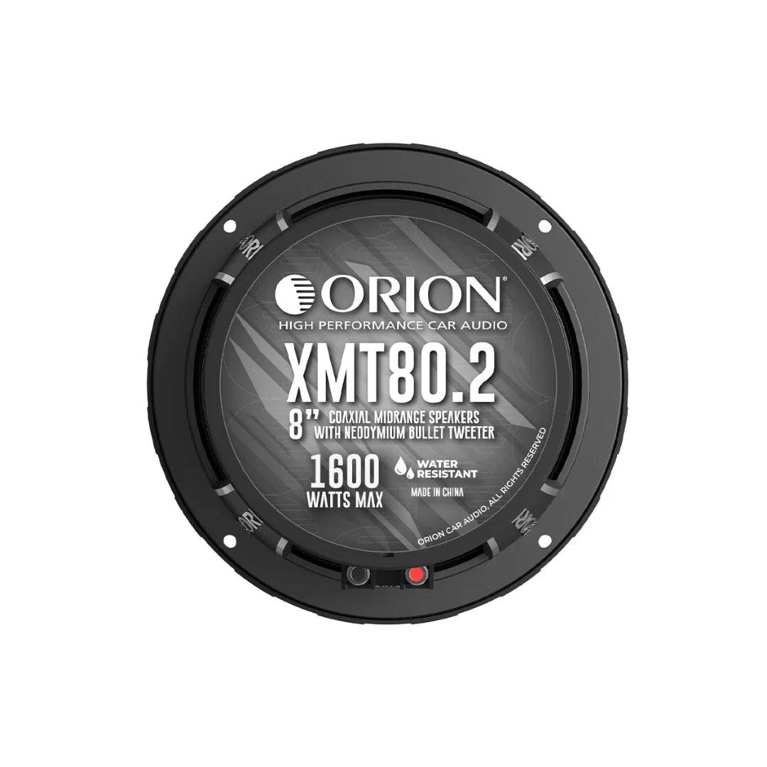 Orion XMT80.2 | 8” 400W RMS Water-Resistant Midrange Coaxial Speakers 2-Ohm (Pair) Orion