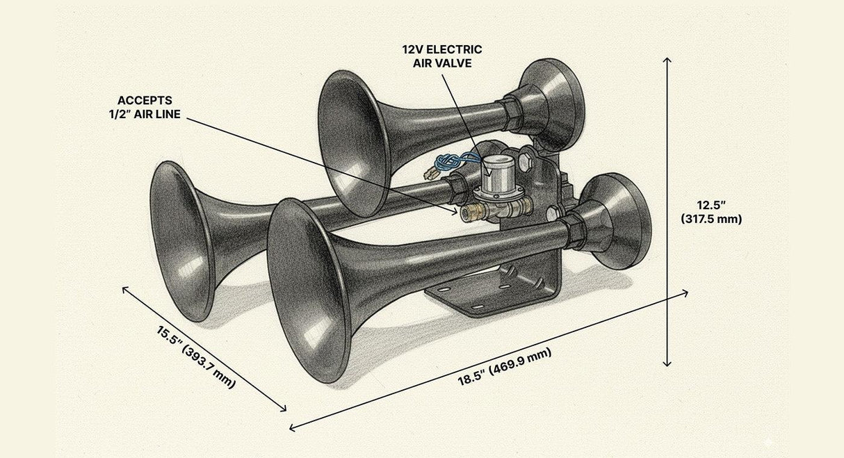 Outlaw Train Horn Kit HornBlasters