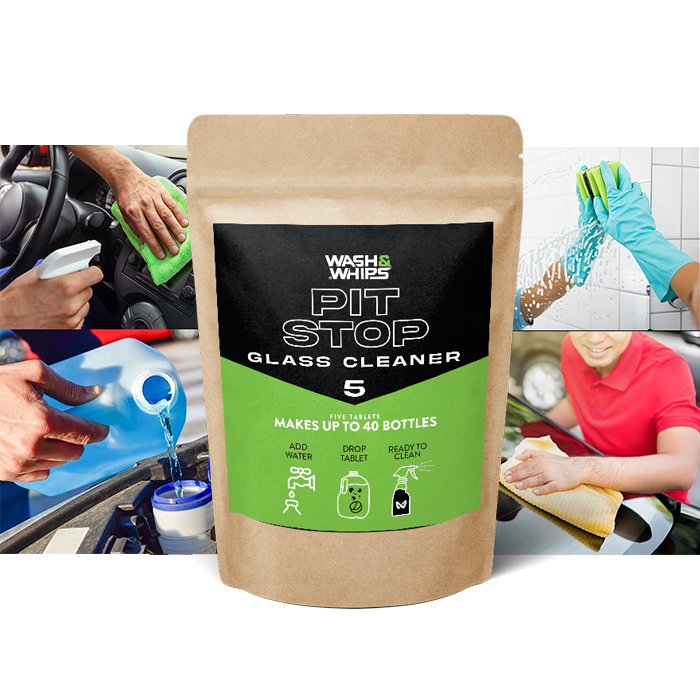 WASH&WHIPS Pit Stop Glass Cleaner / All Surface Cleaner Refill Tablets (Makes 5 Gallons) WASH & WHIPS