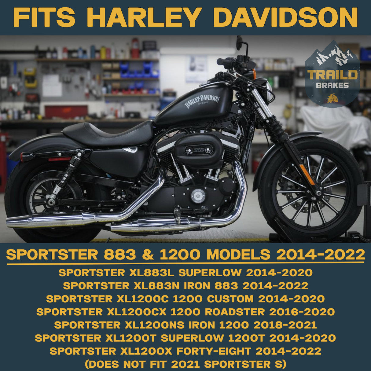 Harley-Davidson Sportster 2014-2022 Ceramic Brake Pad Set Traild