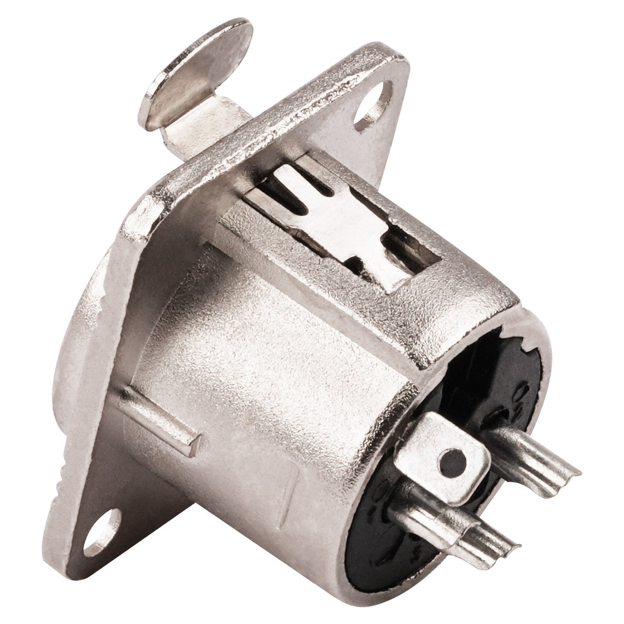 3 PIN XLR Female Chassis Socket (PRA-3FD-NKL) Audiopipe