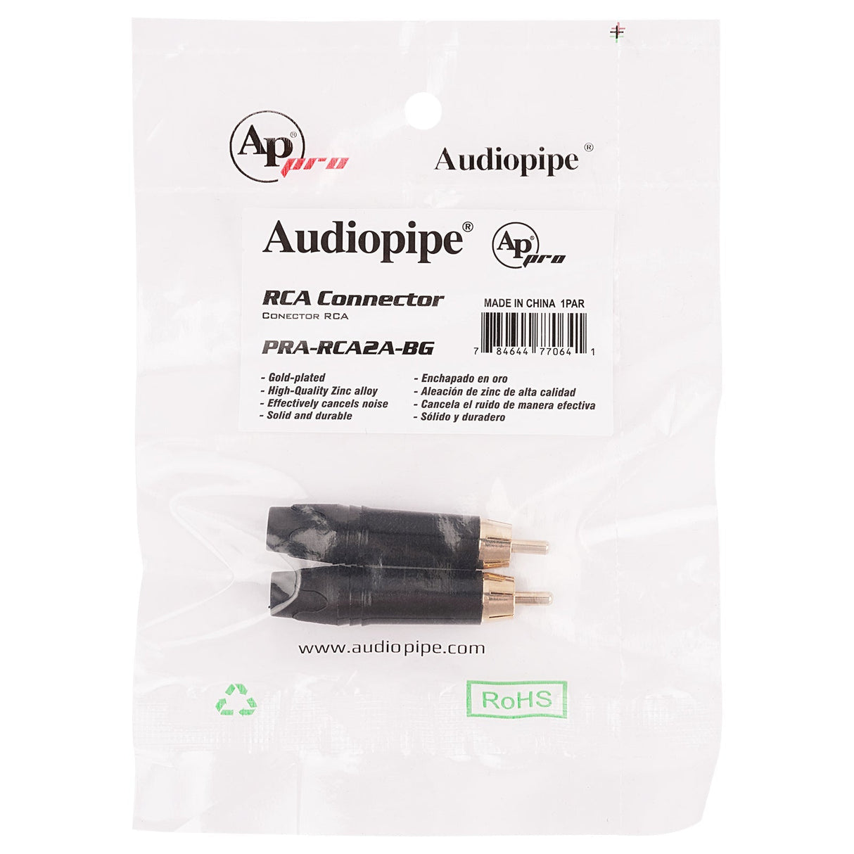 RCA Connector (PRA-RCA2A-BG) Audiopipe