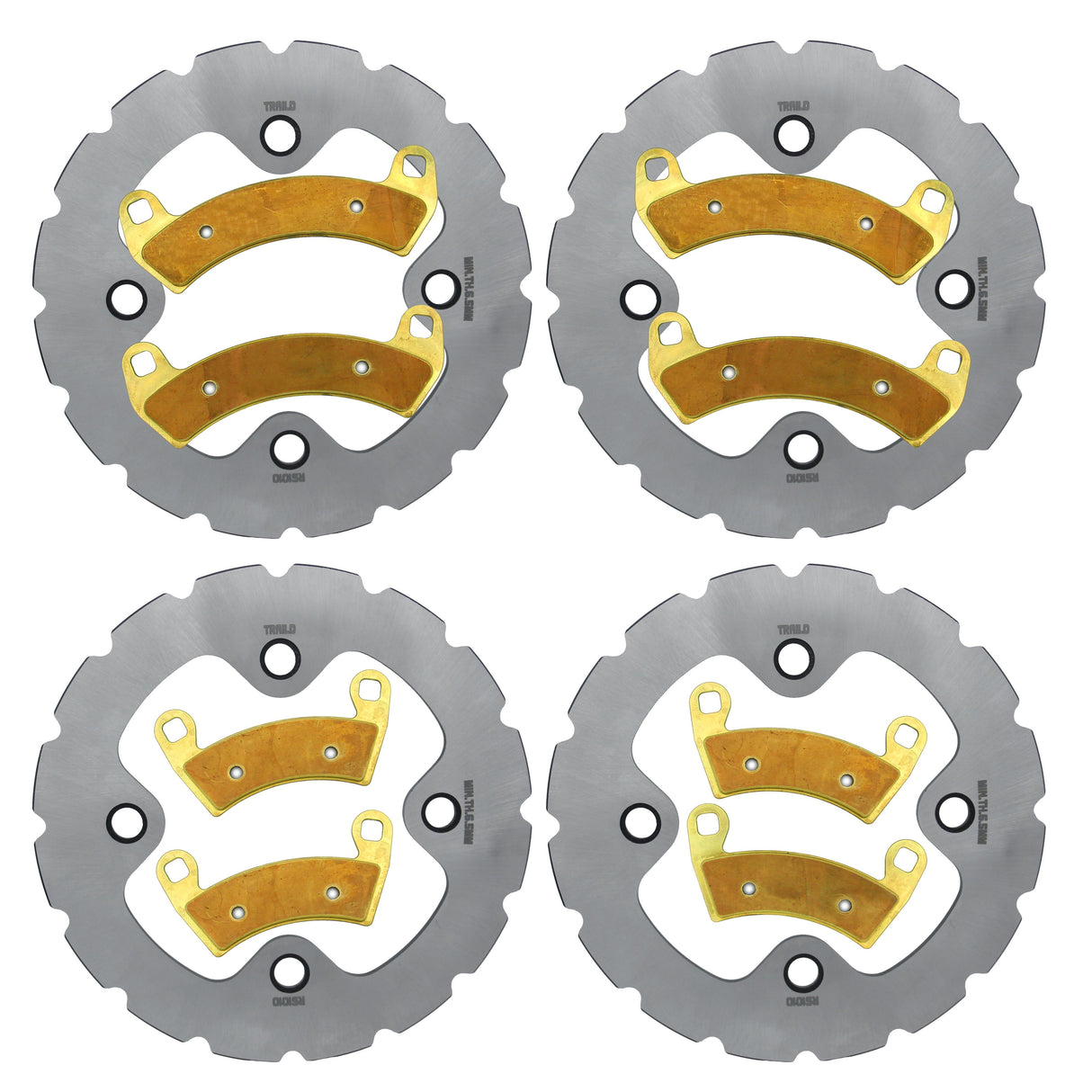 Polaris RZR XP TURBO/XP 4 TURBO/PRO XP/PRO XP 4/Turbo S 2016-2026 Ridge Rider Rotor and Pad Kit Traild