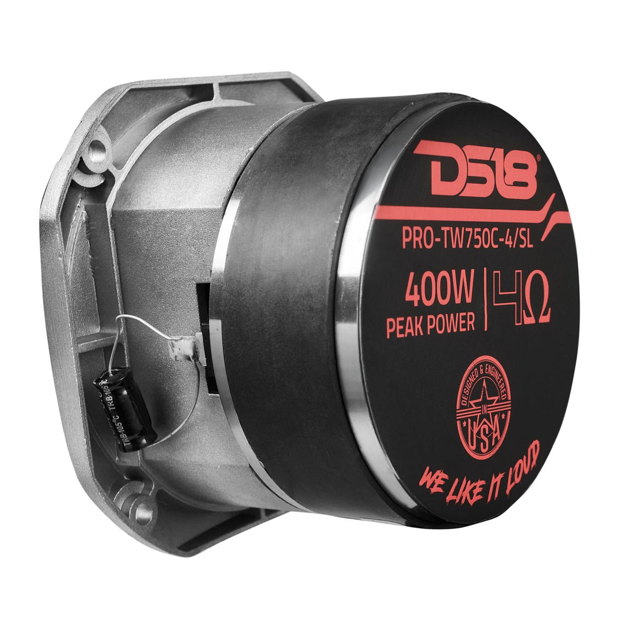 4” Super Bullet Tweeter with 1.5” Titanium Voice Coil and Oversized Ferrite Magnet 200 Watts 4-Ohm DS18