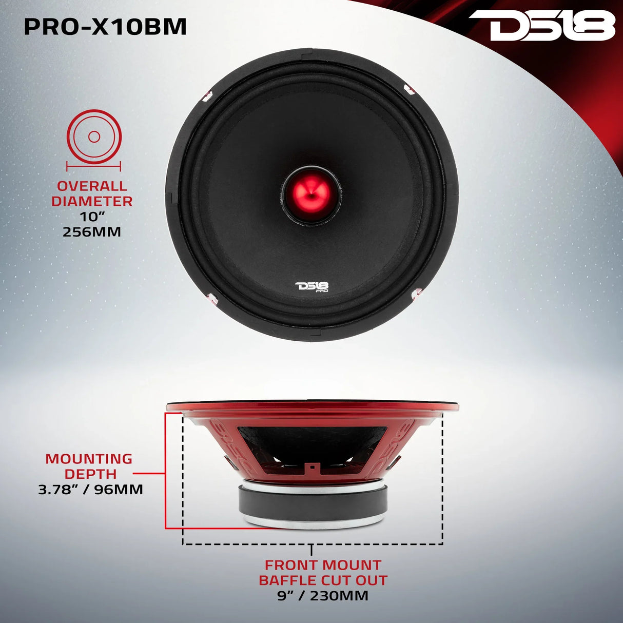 PRO-X Mid-Range Loudspeaker with Bullet