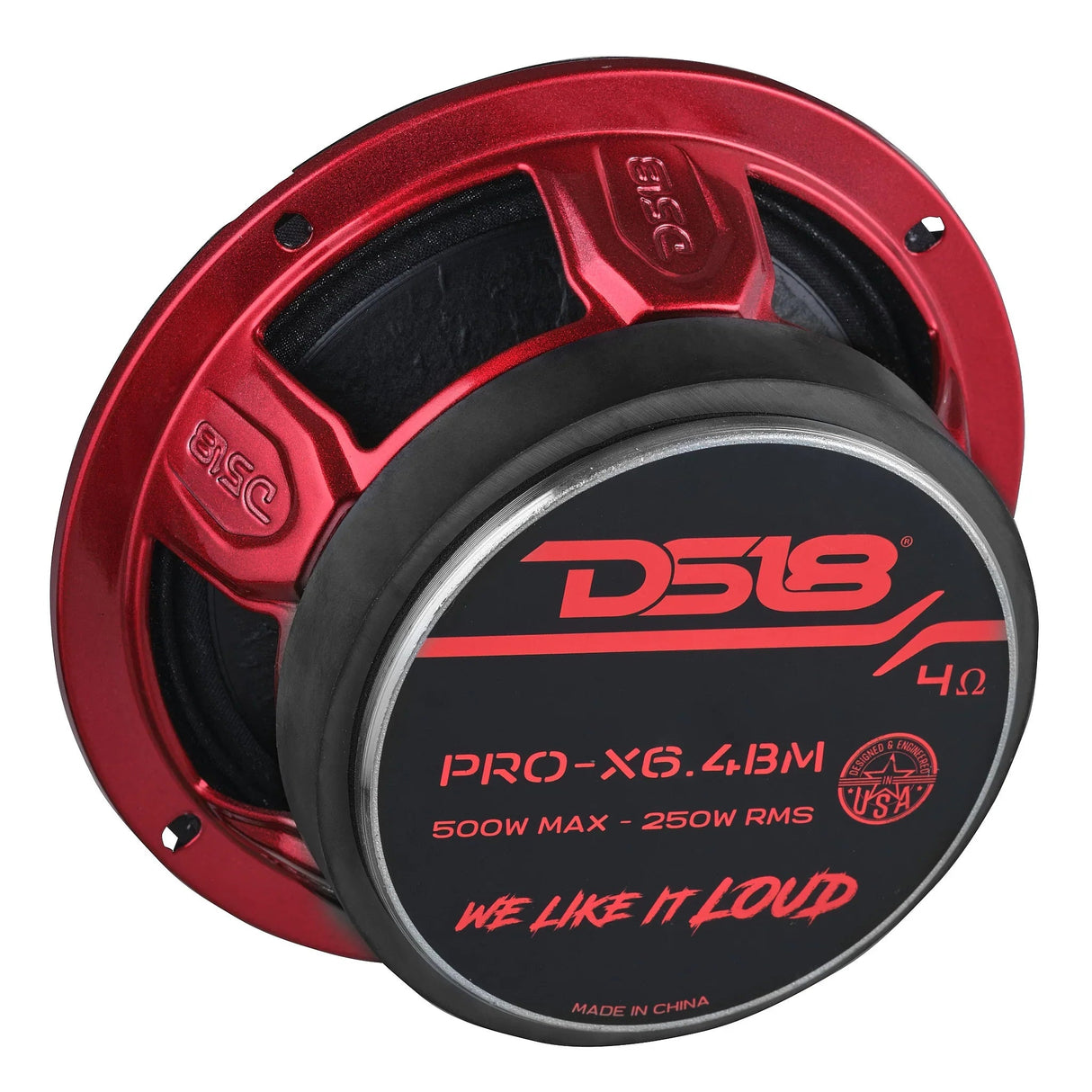 DS18 PRO-X6.4BM 6.5” 250W RMS Bullet Midrange Speaker 4-Ohm (Single) DS18