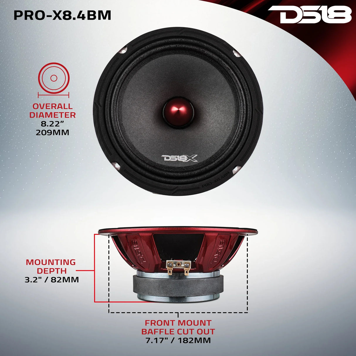 PRO-X Mid-Range Loudspeaker with Bullet