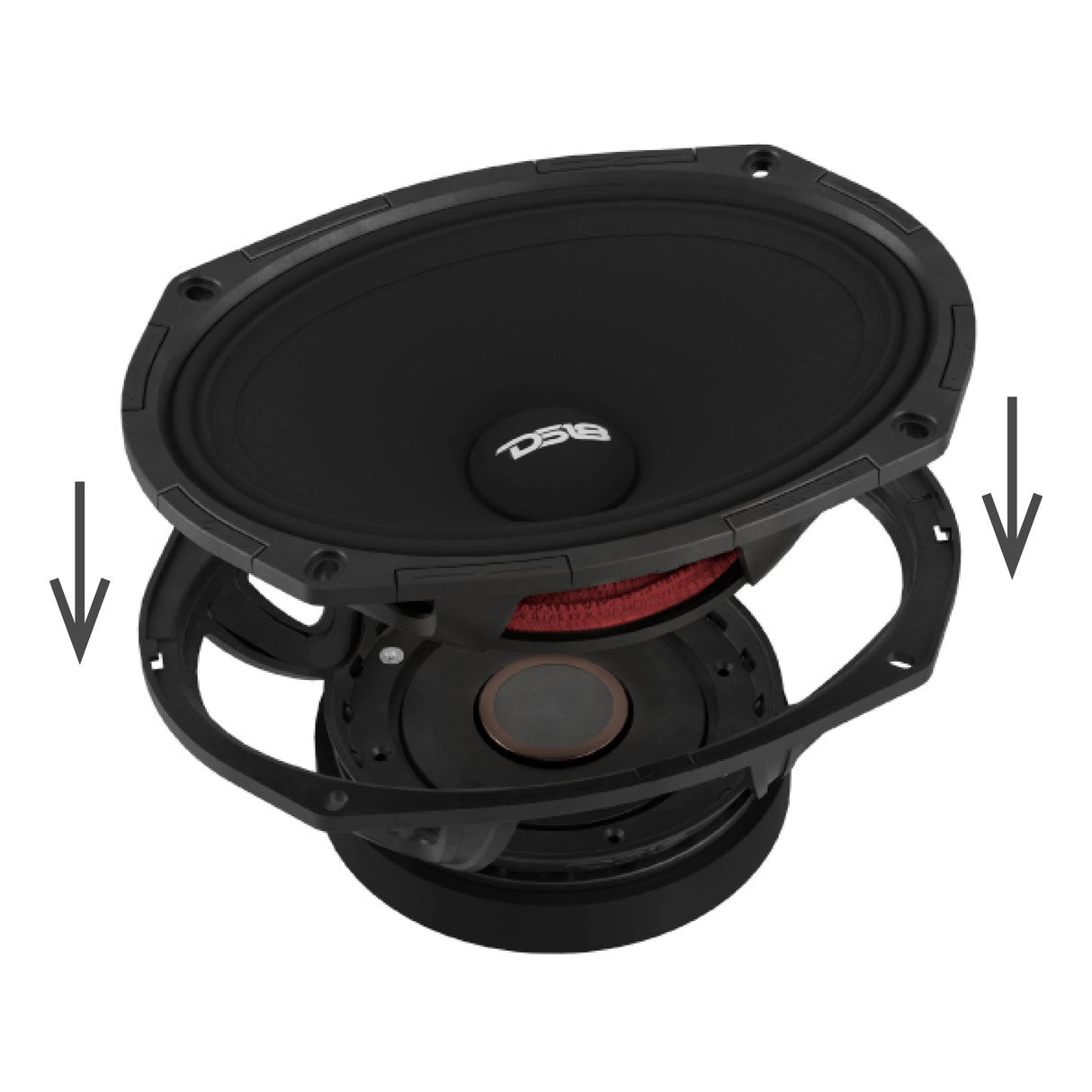 PROJECT360 6x9” High-Sensitivity Mid-High Loudspeaker - 300W RMS 4-Ohm - Rotating Recone Design For Quick Repair