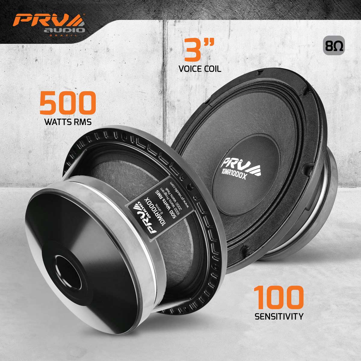 PRV AUDIO 10 Inch Midrange Speaker 10MR1000X PRV
