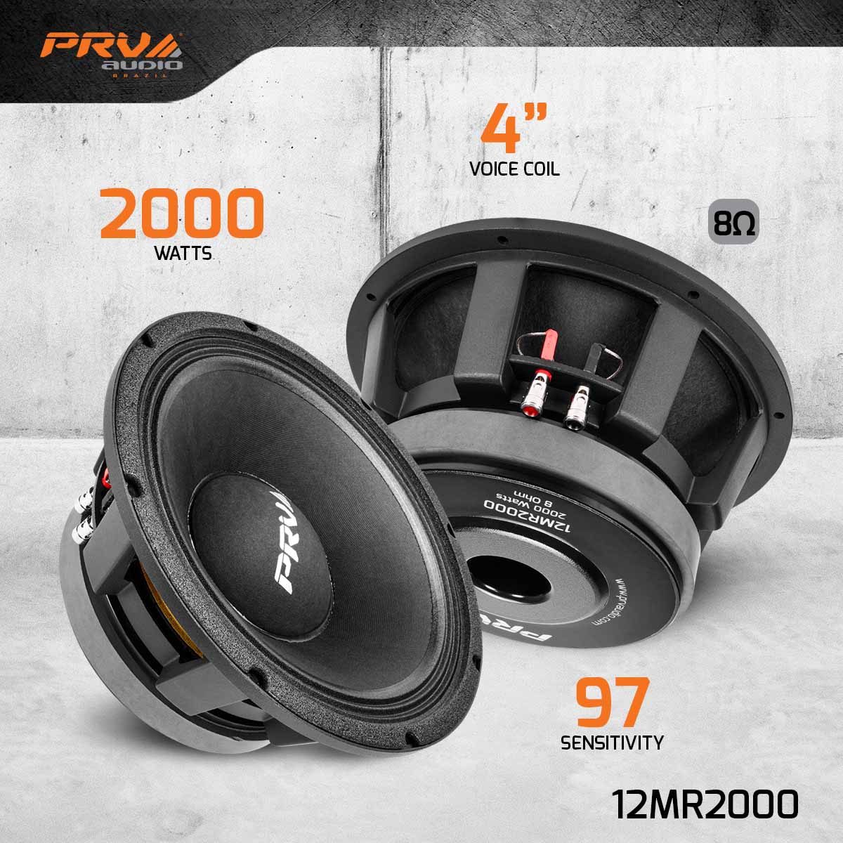 PRV - 12MR2000 | 12" MIDRANGE LOUDSPEAKER PRV