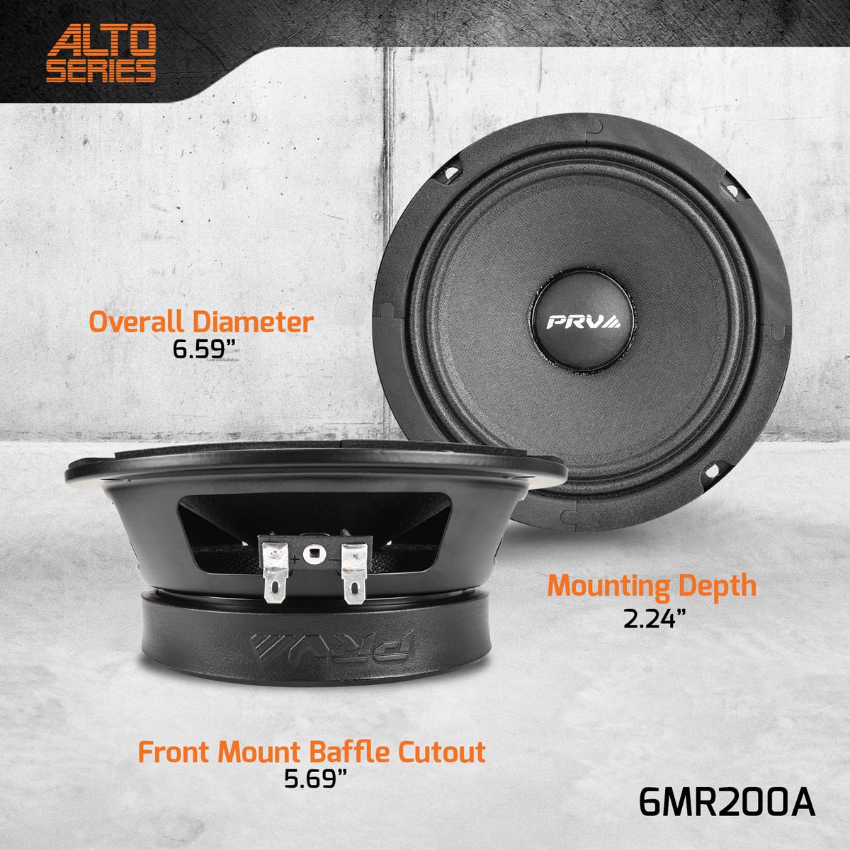 6MR200A | 6.5" MIDRANGE LOUDSPEAKER PRV