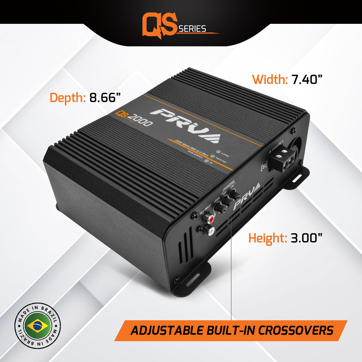 QS2000 | 2 Ohm 2000 Watt Amp Car Audio Amplifier PRV
