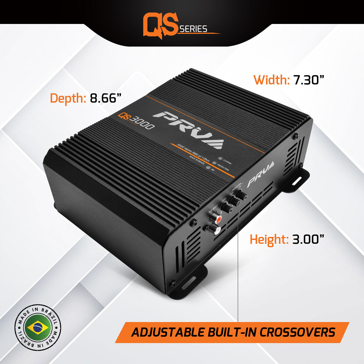 QS3000 1 Ohm | 3000 Watt Amp Car Audio Amplifier Full Range PRV