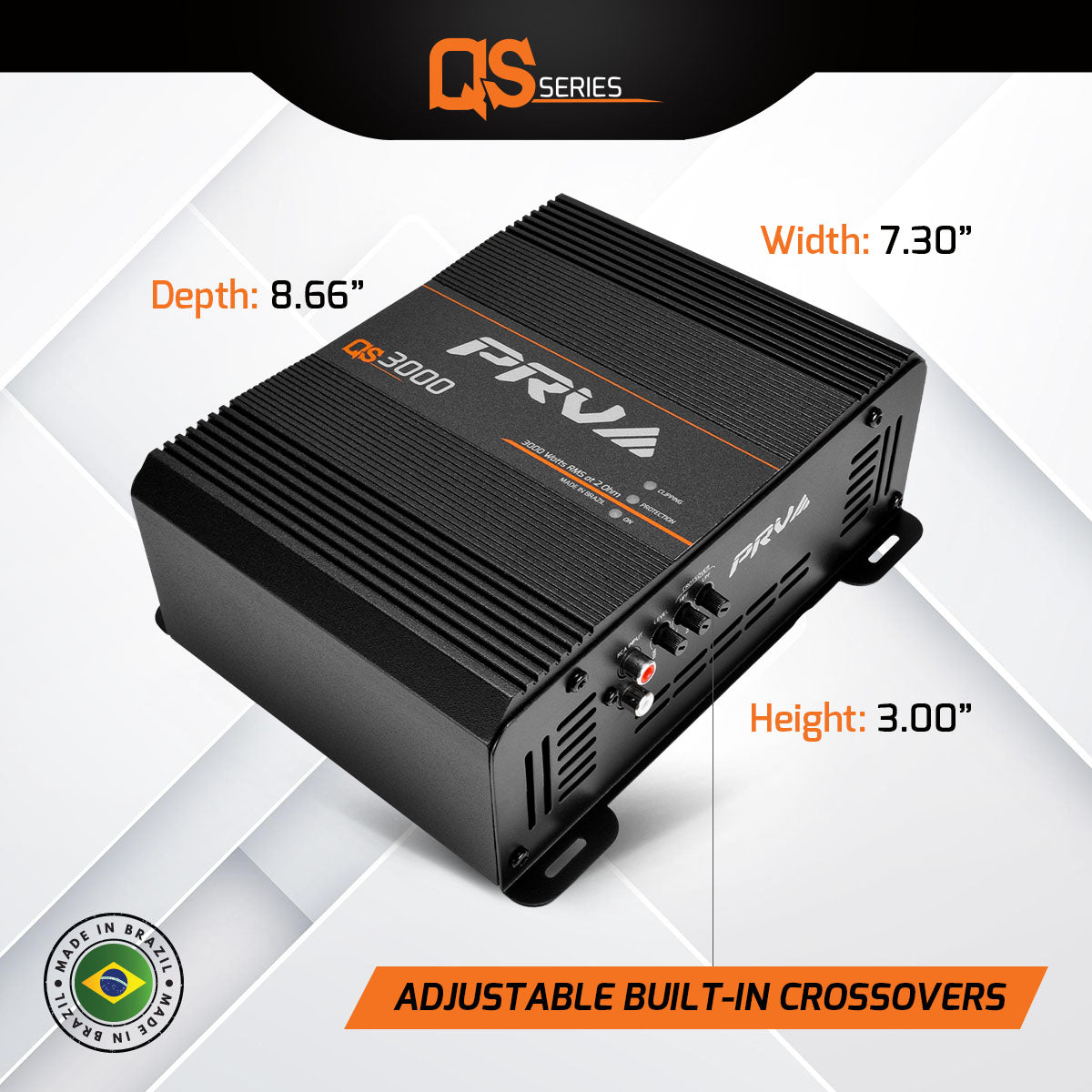 QS3000 2 Ohm | 3000 Watt Amp Car Audio Amplifier Full Range PRV