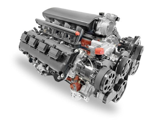 Chrysler Hemi Compatible 426 c.i. Pro Series Engine - 610 Horsepower - Deluxe Dressed - Black Pulley Kit - Fuel Injected