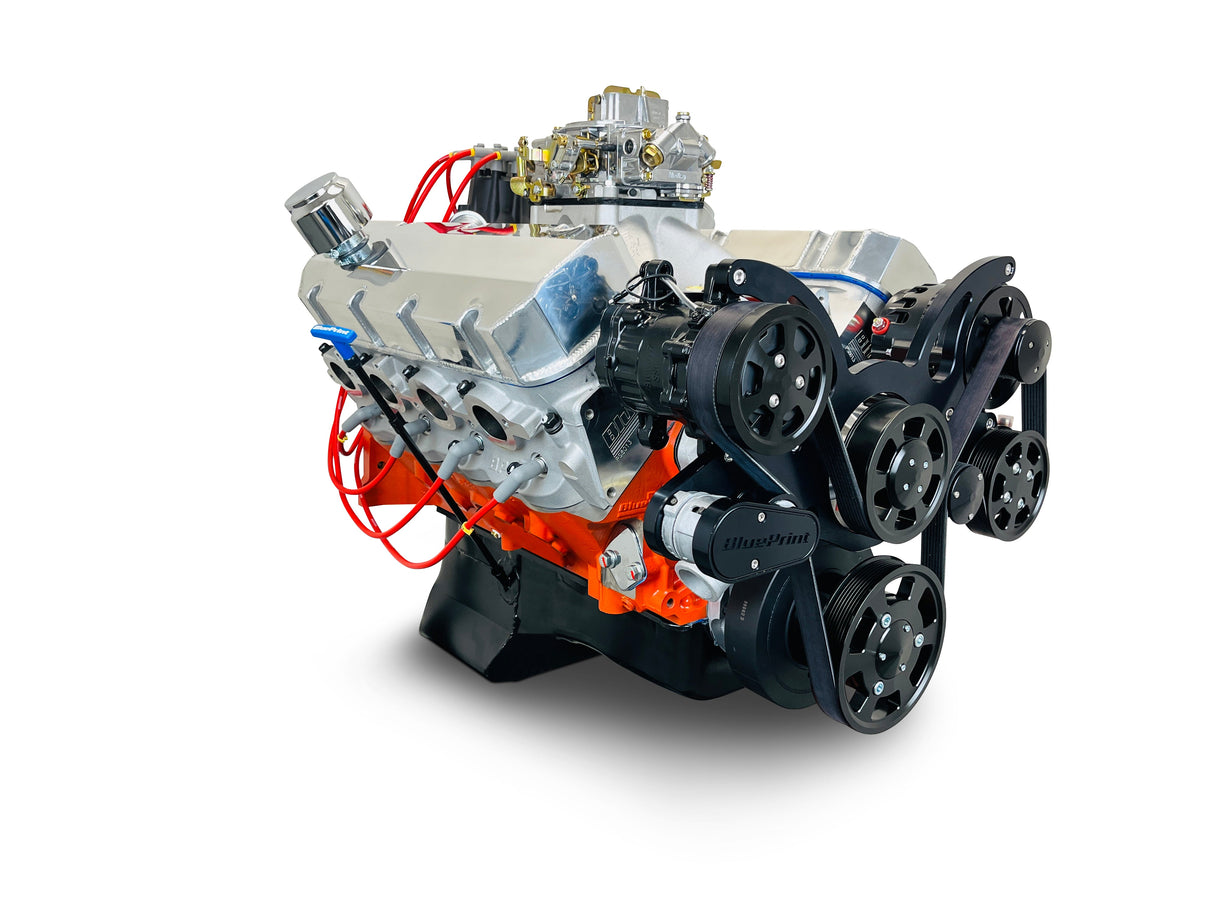 GM Big Block Compatible 540 c.i. Pro Series Engine - 670 Horsepower - Deluxe Dressed - Black Pulley Kit - Carbureted