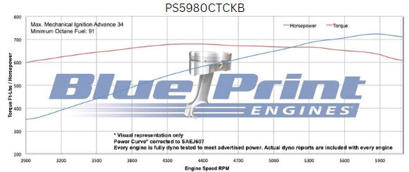 GM Big Block Compatible 598 c.i. Pro Series Engine - 741 Horsepower - Deluxe Dressed - Black Pulley Kit - Carbureted