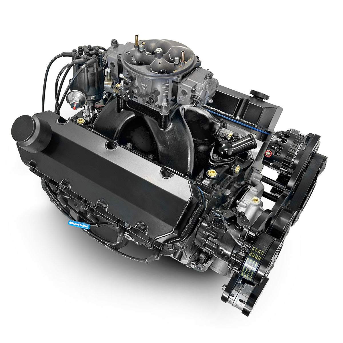 GM Big Block Compatible 632 c.i. Pro Series Engine - 815 Horsepower - Blackout Reaper Edition - Deluxe Dressed - Black Pulley Kit - Fuel Injected