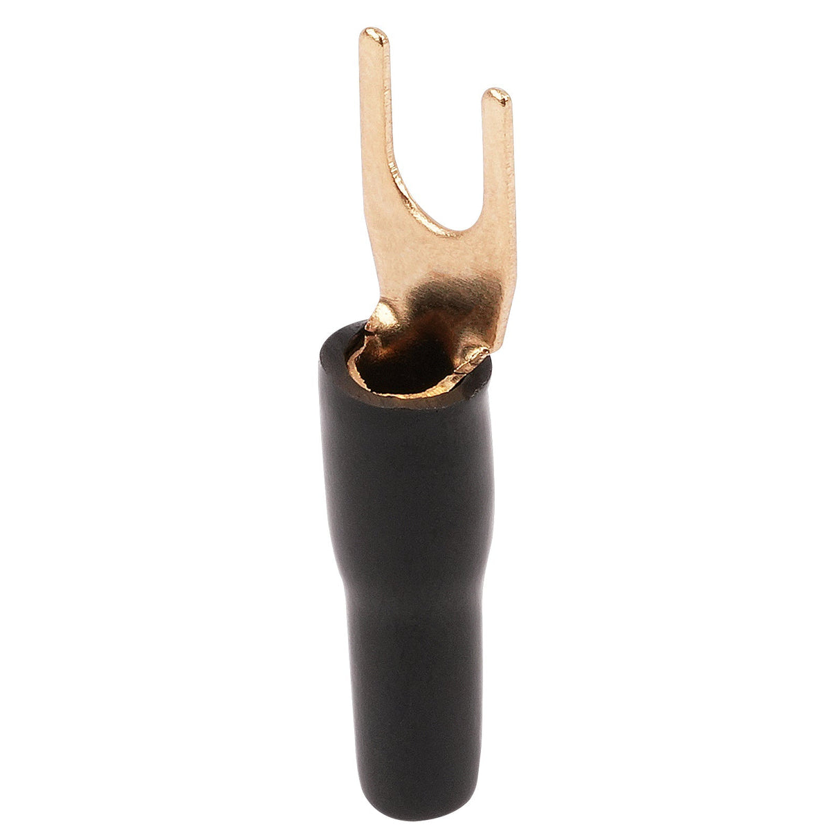 14AWG Gold Plated Spade Terminal, Black (PTSX-14BLK) Audiopipe