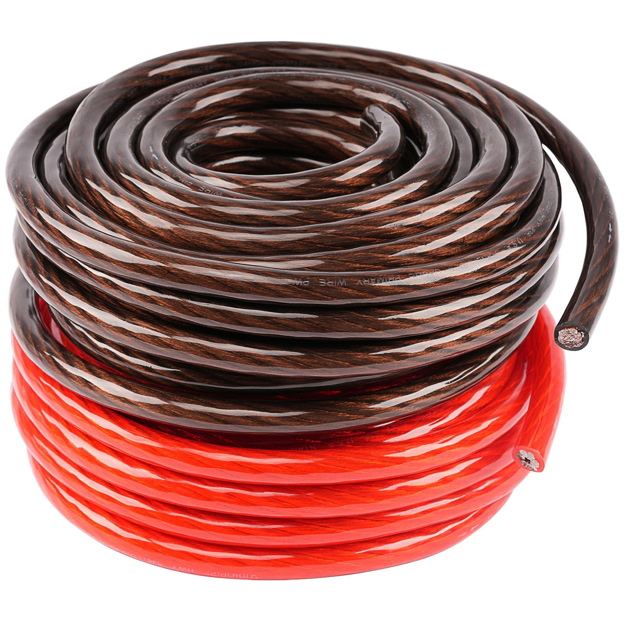 50Ft 0 Gauge Black and 50Ft 0 Gauge Red Primary Wire (PWK-0-50RB) Audiopipe