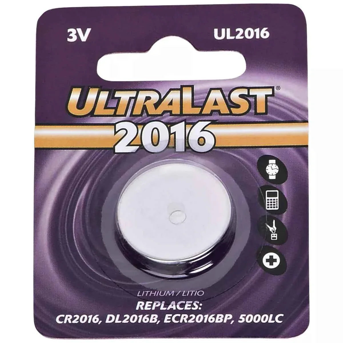 Ultralast UL2016 CR2016 Lithium Coin Cell Battery UltraLast