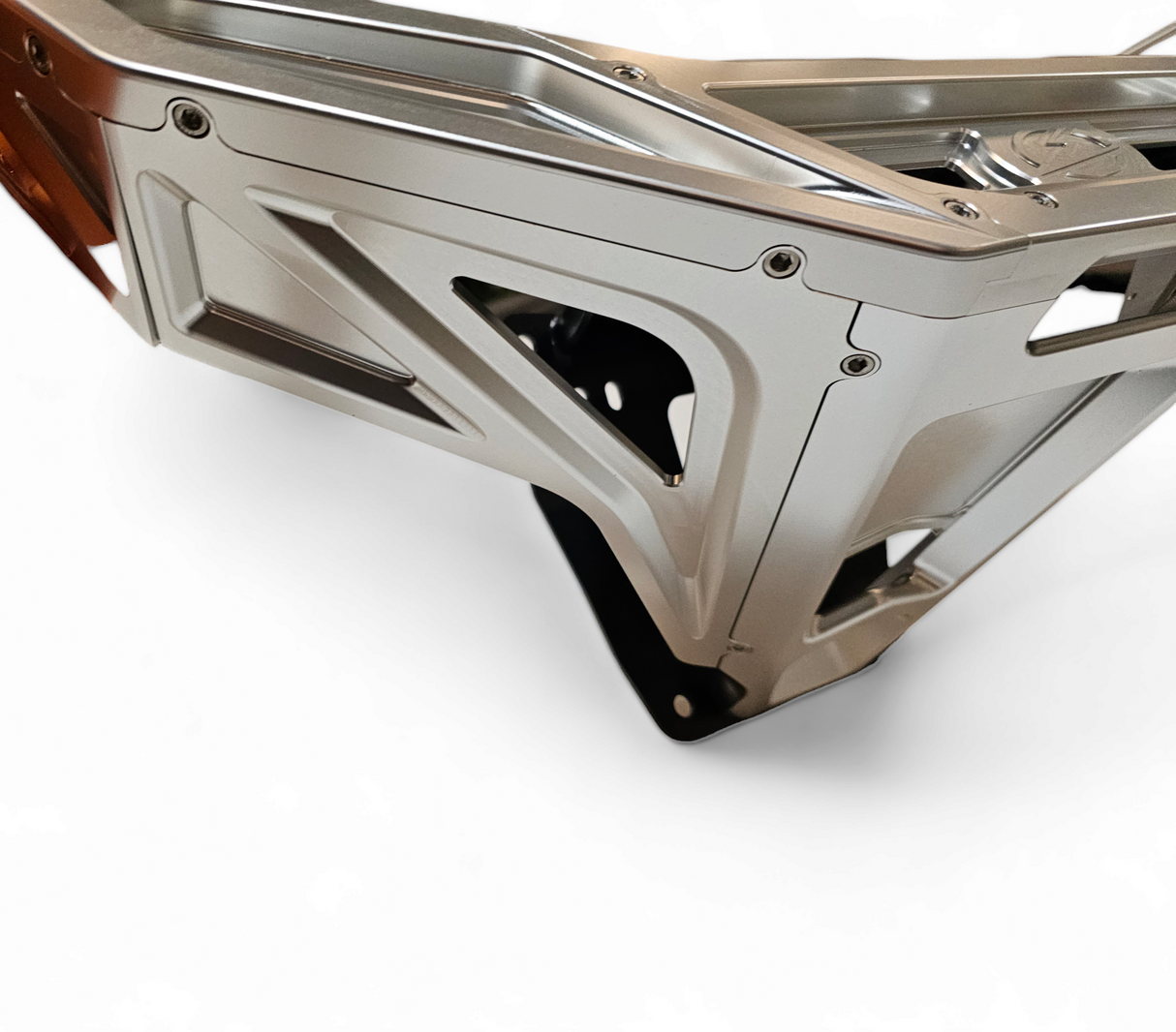 2022-2026 Polaris RZR Pro R, Pro S, Turbo R Machined Billet Front Winch Bumper (Clear Anodize) www.elektricoffroad.com