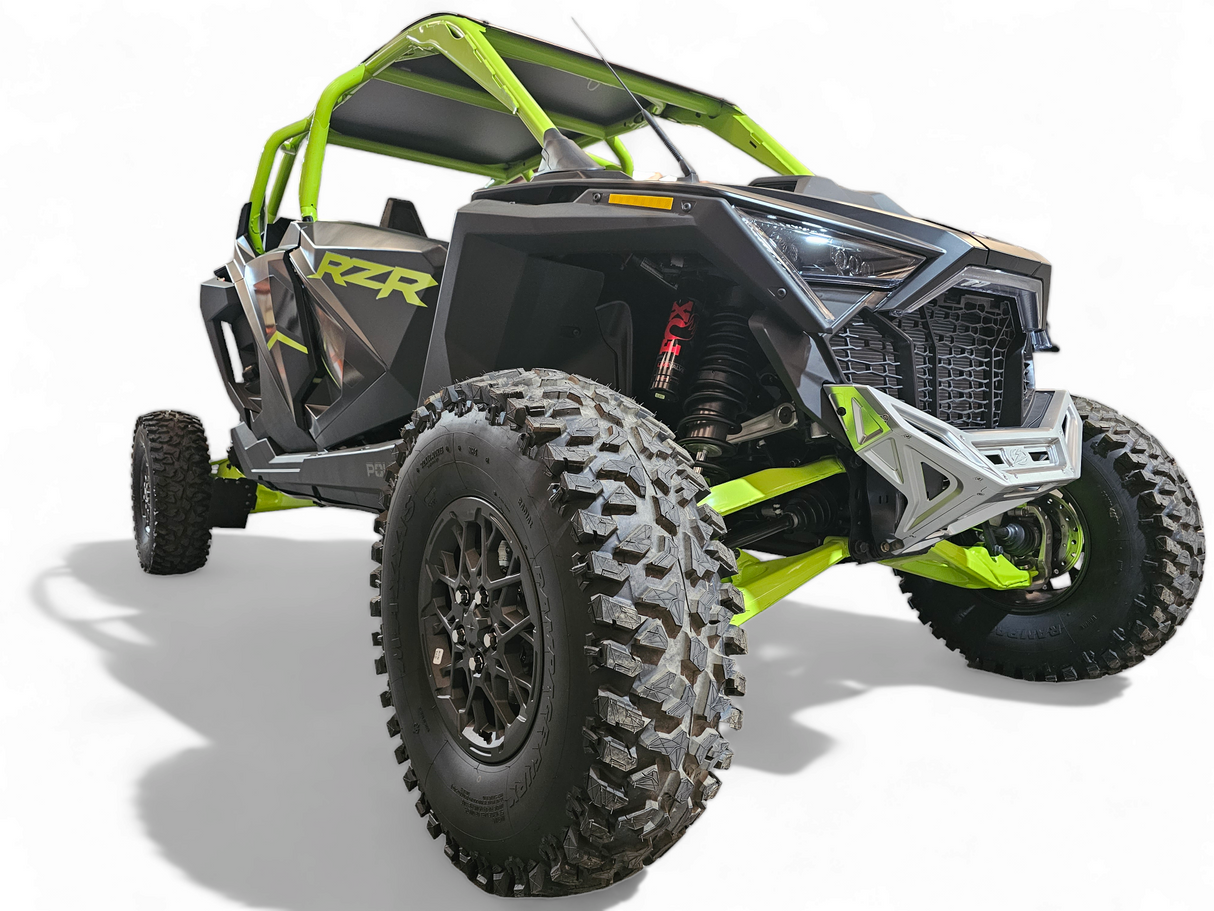 2022-2026 Polaris RZR Pro R, Pro S, Turbo R Machined Billet Front Winch Bumper (Clear Anodize) www.elektricoffroad.com
