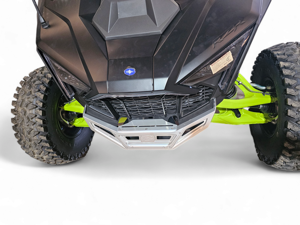 2022-2026 Polaris RZR Pro R, Pro S, Turbo R Machined Billet Front Winch Bumper (Clear Anodize) www.elektricoffroad.com