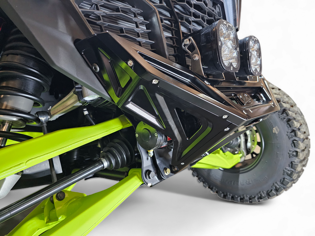 2022-2026 Polaris RZR Pro R, Pro S, Turbo R Machined Billet Front Winch Bumper (Black Anodize) www.elektricoffroad.com