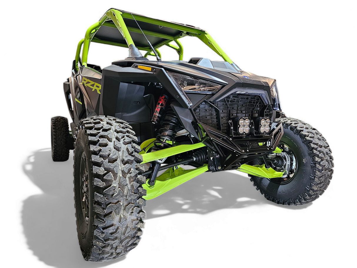 2022-2026 Polaris RZR Pro R, Pro S, Turbo R Machined Billet Front Winch Bumper (Black Anodize) www.elektricoffroad.com