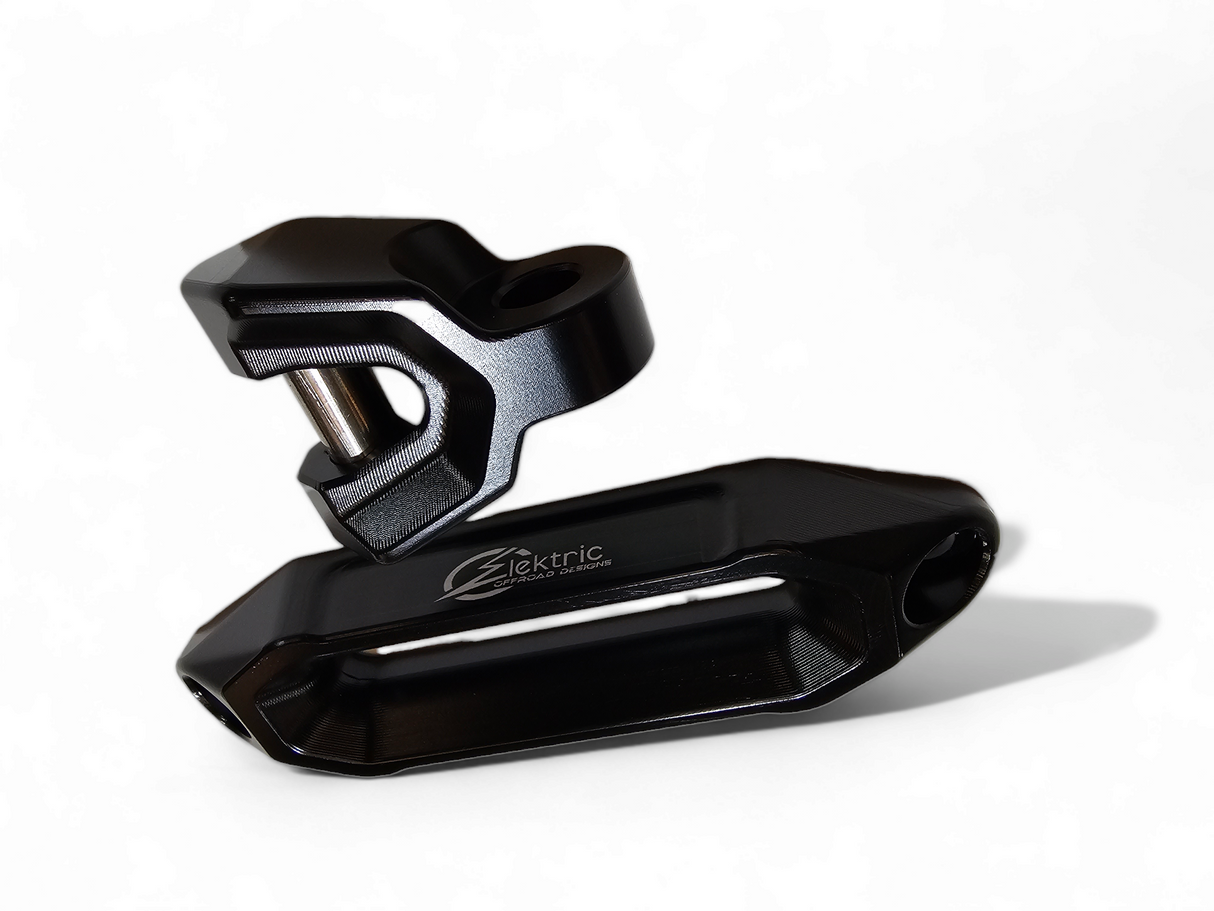 Elektric Offroad Designs UTV Winch Fairlead and Hook (Black) www.elektricoffroad.com