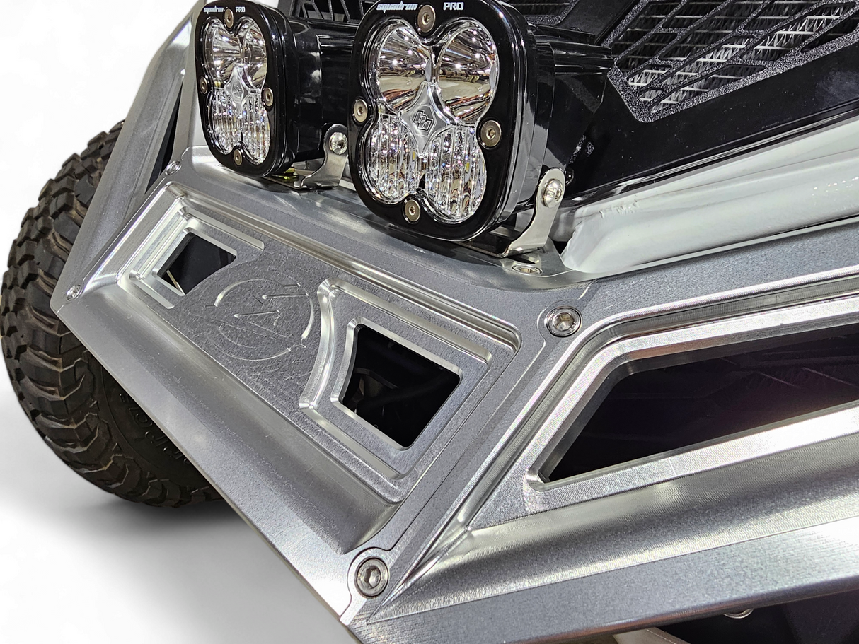 2017 to Current Can-Am X3 Maverick Machined Billet Front Winch Bumper (Clear Anodize) www.elektricoffroad.com