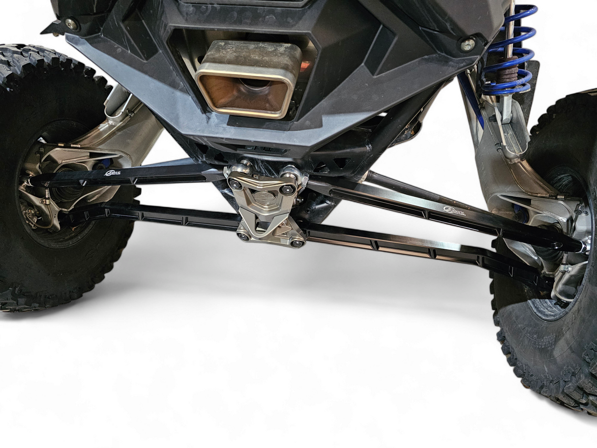 2022 to Current Polaris RZR Pro R, Pro S, Turbo R High Clearance Radius Rods in Black Finish www.elektricoffroad.com