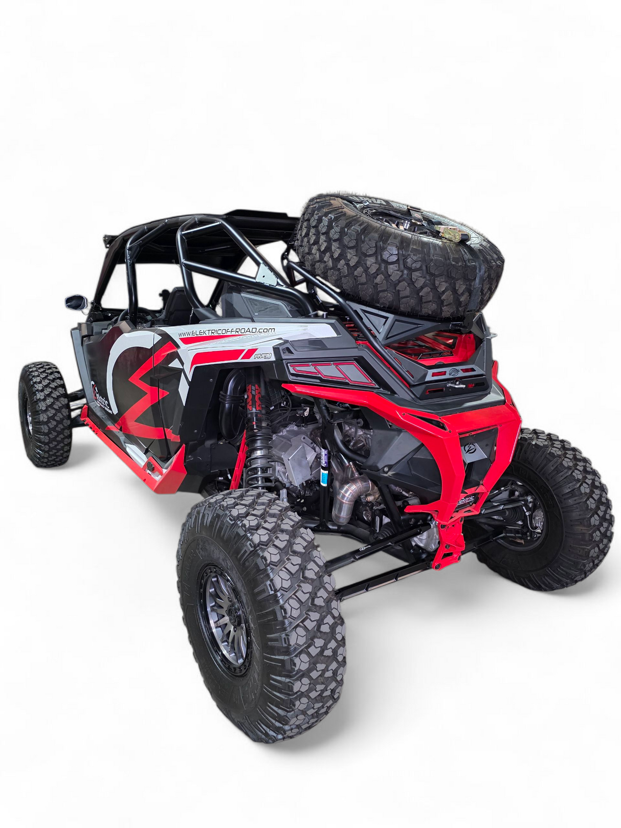 2020+ Polaris RZR Pro XP, 2022+ Pro R/Turbo R, 2025+ Pro R/Pro S Tire Rack www.elektricoffroad.com