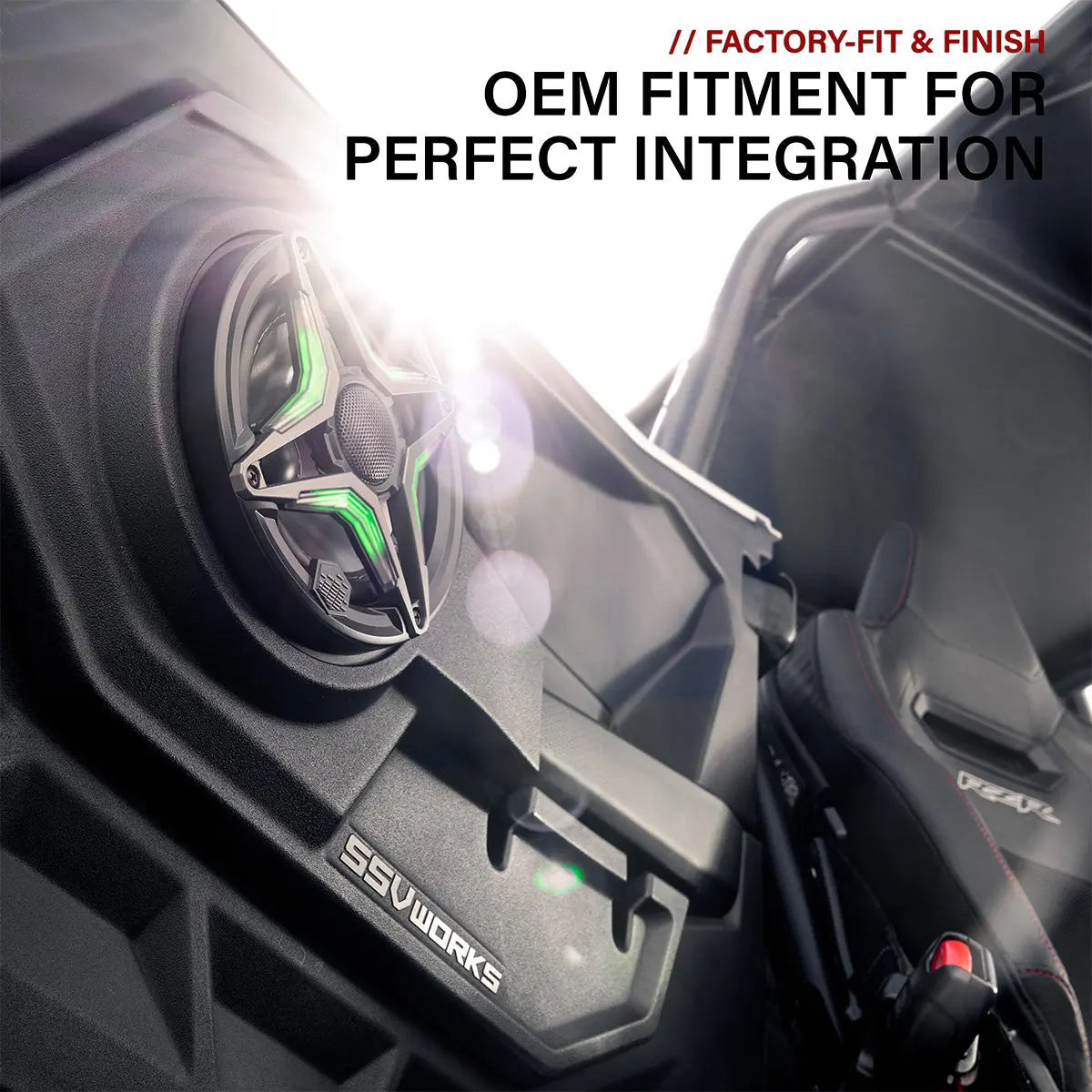 2025-2026 Polaris® RZR Pro R / Pro S / Pro XP Front Door 6.5" Speaker Pods w/Integrated Handle SSV Works