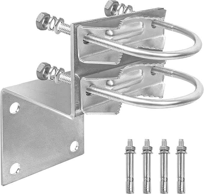 Pole Mount Accessory for Outdoor Antennas with Double U-Bolts TekShack