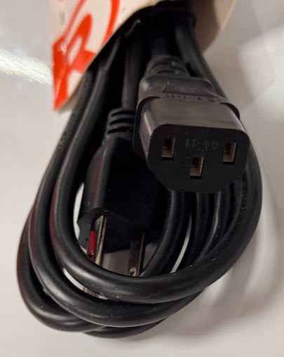 Radio Shack 6 ft Grounded Power Cord 6100400 Black TekShack