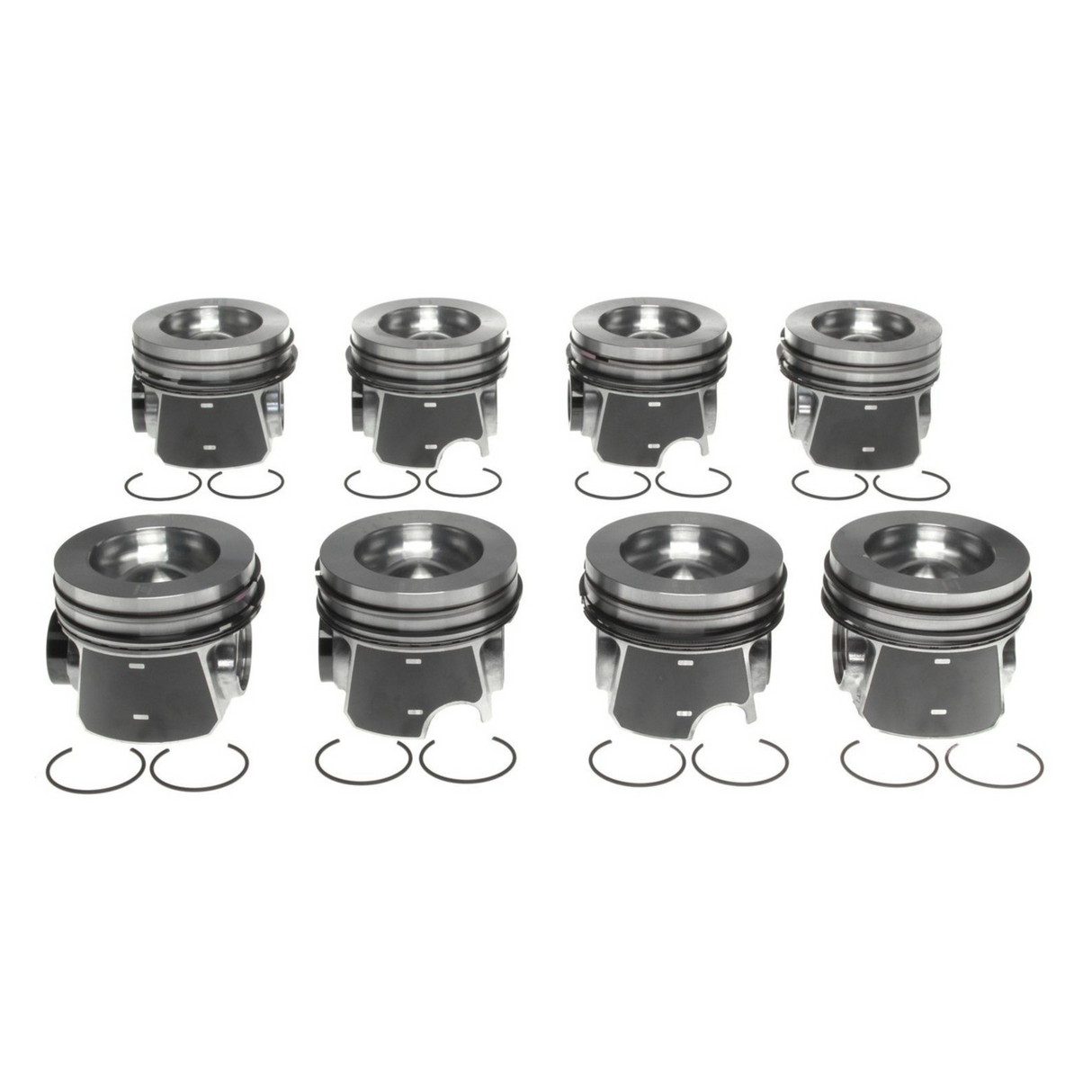 2008-2010 Powerstroke 6.4L Mahle Set of 8 Pistons w/ Rings - 0.50MM (224-3851WR-0.50MM)