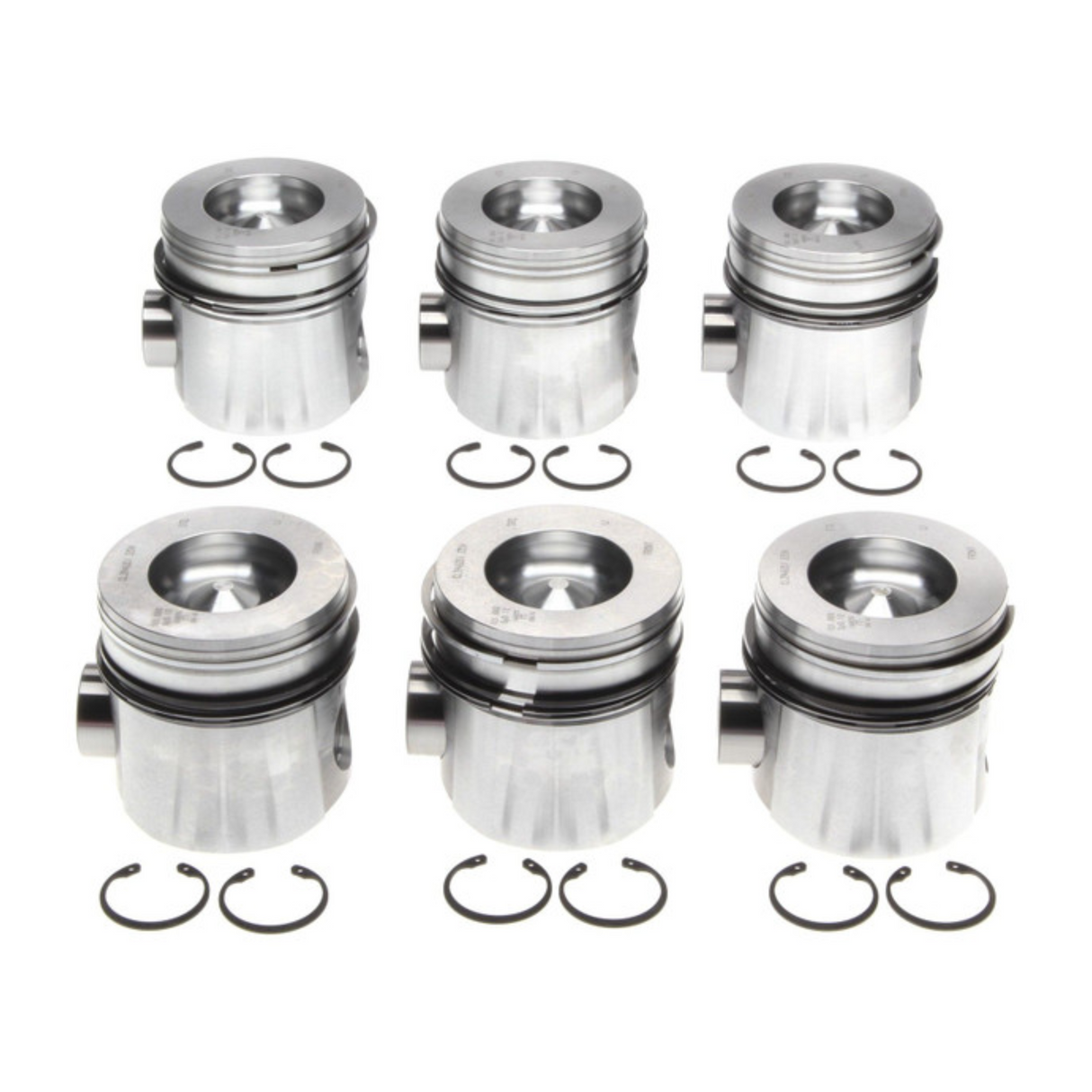 2001-2002 Cummins 5.9L Mahle Set of 6 Pistons w/ Rings - .040 (224-3354WR.040)