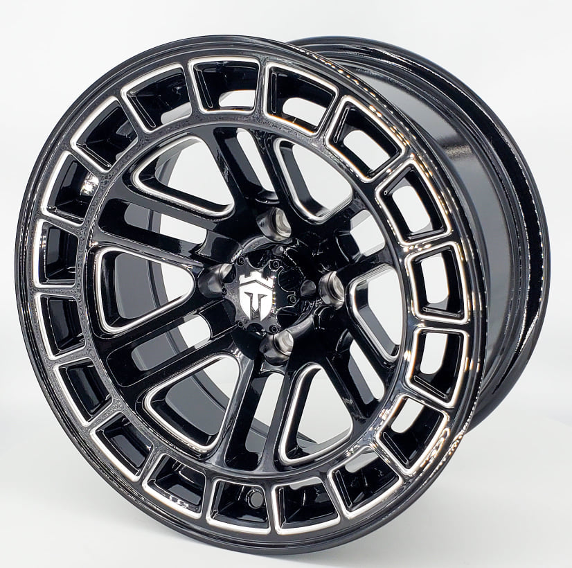 Empire Quest 14x7 | -25 Offset Gloss Black Milled Accents