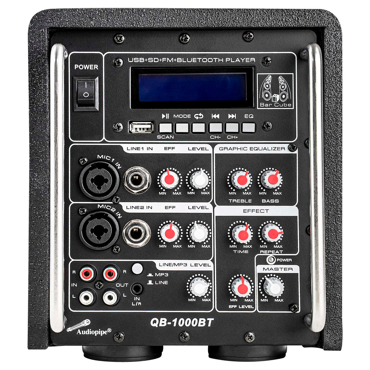 QB-1000BT Bar Cube Power Amplifier Audiopipe
