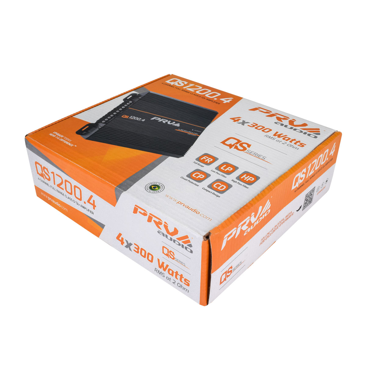 PRV Audio QS1200.4 2 Ohm Compact 4 Channel Amplifier