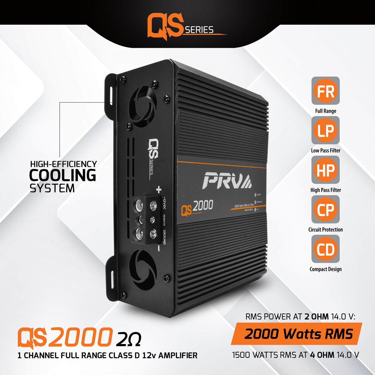 PRV QS2000 2 Ohm Amplifier PRV Audio